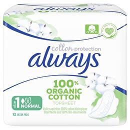 ALWAYS Serviettes cotton protection normal plus