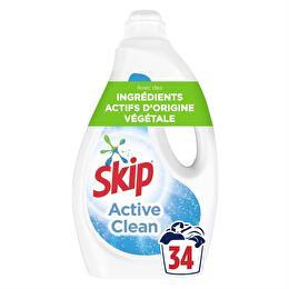 Skip - Lessive liquide science & nature active clean 34 lavages