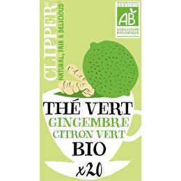 Clipper - Thé vert citron vert gingembre BIO 50 sachets - Supermarchés Match