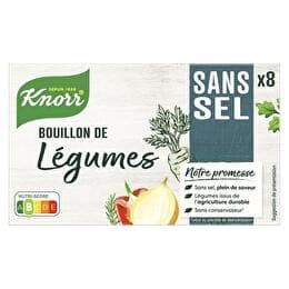 KNORR Bouillon cube légumes sans sel x8