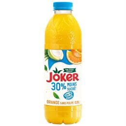 LES BIENS FAITS JOKER Jus orange sans pulpe 30% moins sucré
