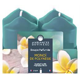 DEVINEAU Bougies D38 H56 TC parfumées monoï de polynésie x4