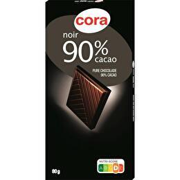 CORA Tablette chocolat noir 90%