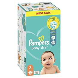 PAMPERS Couches baby dry méga pack taille 3