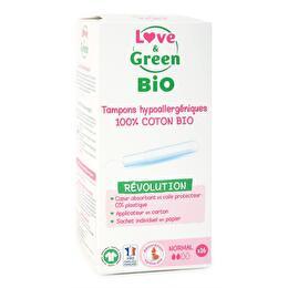LOVE & GREEN Tampons hypoallergéniques avec applicateur normal
