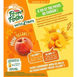 MATERNE Pom'potes battle 2 fruits pomme abricot pêche pomme abricot mirabelle 4 x 90g