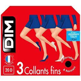 DIM Collant trio rouge x 3, Noir, T2