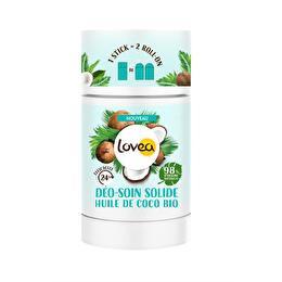 LOVEA Déo soin solide en stick à l'huile de coco bio