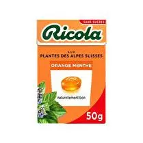 Ricola, Bonbons Suisses goût orange menthe