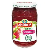 Andros, Confiture de framboises allégée en sucres