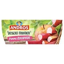 ANDROS Dessert fruitier pomme rhubarbe