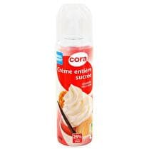 CORA Crème fouettée entière arôme vanille