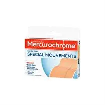 Mercurochrome, Bandes tissu spécial mouvements 10cm x 6cm
