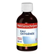 Mercurochrome, Eau oxygenée