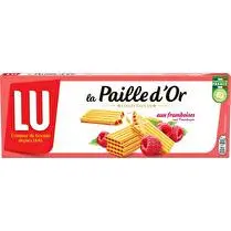 Lu, Paille d'or - Gaufrettes fourrées aux framboises