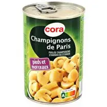 Cora, Champignons de Paris pieds & morceaux 1/2