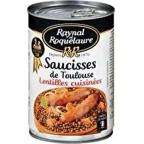 Raynal et Roquelaure, Saucisses Toulouse aux lentilles 1/2