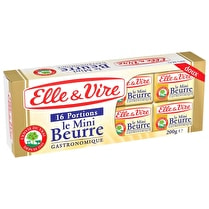 Elle & Vire, Mini beurre doux  82% MG  16x12.5g