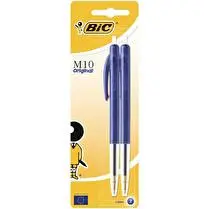 Bic, Stylo bille pointe moyenne - rétractable m10 clic bleu