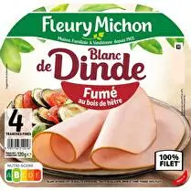 Fleury michon, Blanc de dinde fumé 4 tranches fines