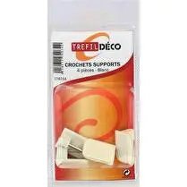 Trefil Déco, Crochets supports autocollants blancs x 4