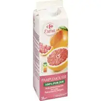 Carrefour, Pur jus de pamplemousse rose brique 1L