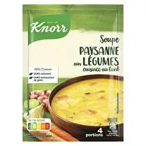 Knorr, Soupe paysanne légumes cuisines au lard