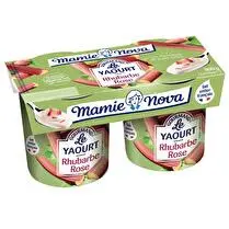Mamie Nova, Yaourt gourmand rhubarbe rose