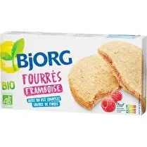 Bjorg, Biscuits fourrés framboises BIO