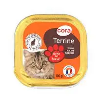 Cora, Terrine riche en boeuf pour chat