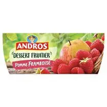 Andros, Dessert fruitier pomme framboise