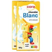CORA Chocolat blanc kido 2 x 100g