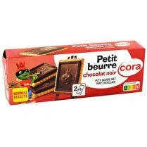 CORA Petit beurre tablette chocolat noir