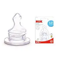 Nuk, Tétines x2 silicone col etroit air system lait/eau - 6/18 mois