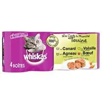 Whiskas, Repas pour chat La carte du marché en terrine 4 Variétés