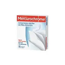 Mercurochrome, Compresses ultra douces stériles