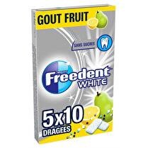 FREEDENT White - Chewing gum poire citron 5 x 10 dragées