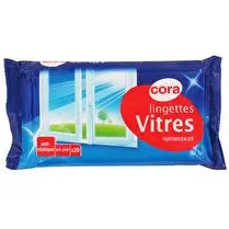 Cora, Lingettes nettoyantes vitres