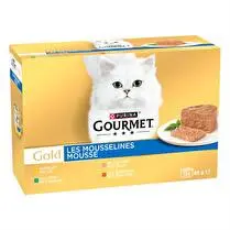 Gourmet, Repas pour chat Gold les mousselines 4 Variétés