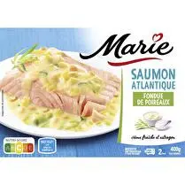 Marie, Saumon atlantique fondue de poireaux