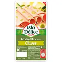 Isla délice, Mortadelice volaille aux olives tranche halal 10 tranches