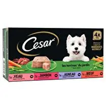 César, Terrine pour chien aux légumes 4 Variétés