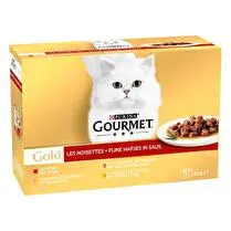 Gourmet, Repas pour chat Gold Les noisettes 4 Variétés