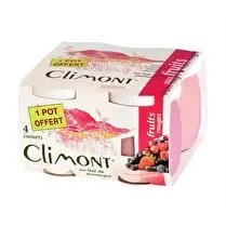 Climont, Yaourt au lait entier de montagne aux fruits rouges  x 4 dont 1 offert