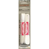 DeClermont, Lacet plat blanc 90cm x2