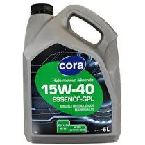 Cora, Huile moteur pour voiture Multigrade essence 15W40 de 5 L