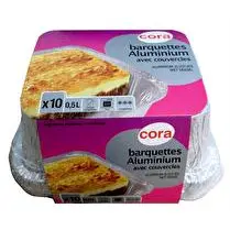 Cora, Barquettes aluminium avec couvercles 0.5L