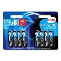 Cora, Piles alcalines suractivées AA LR06 x8