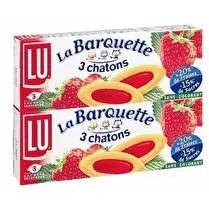 Lu, La Barquette - Génoise garnie à la  fraise
