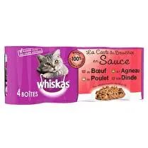 Whiskas, Repas pour chat La carte du boucher en sauce 4 Variétés